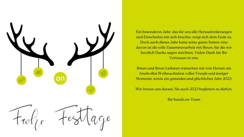 handz.on Weihnachtskarte 2022