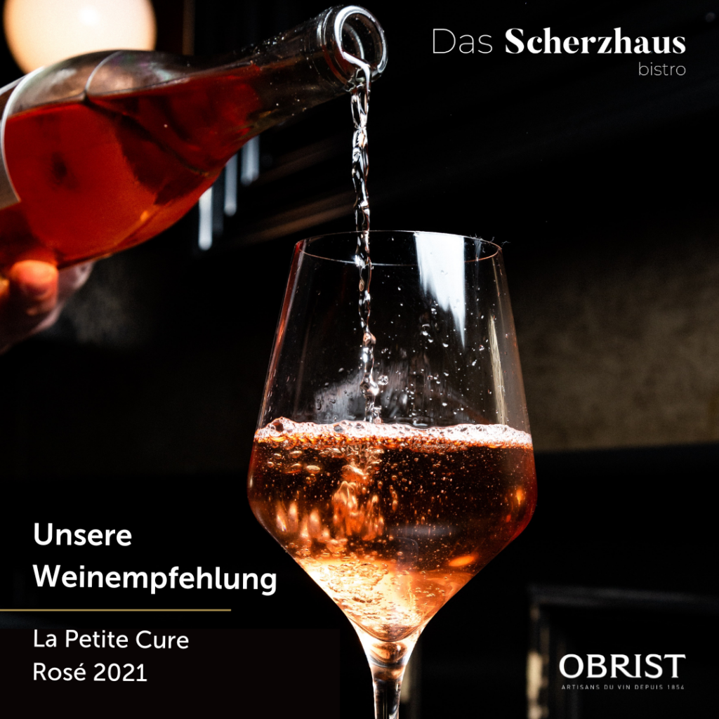 Das Scherzhaus Social Media Post Roséwein Obrist