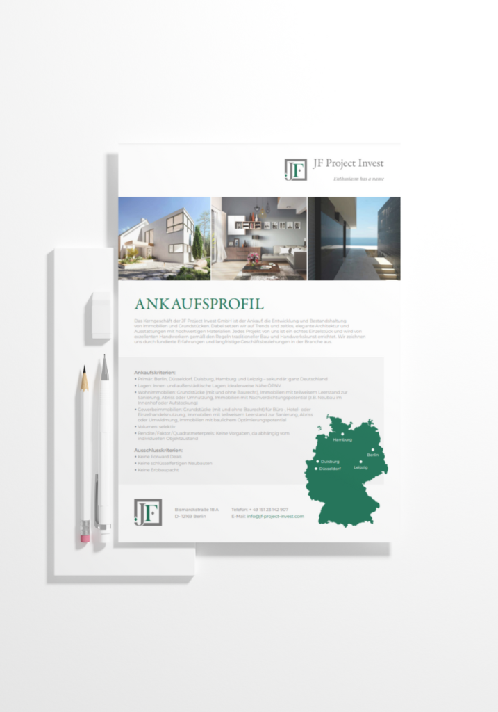 JF Project Invest Ankaufsprofil